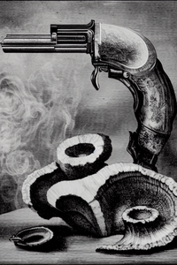 443527017_A__giant_clam_and_a_smoking_revolver_in_an_empty_room__Victorian_black_and_white_etching